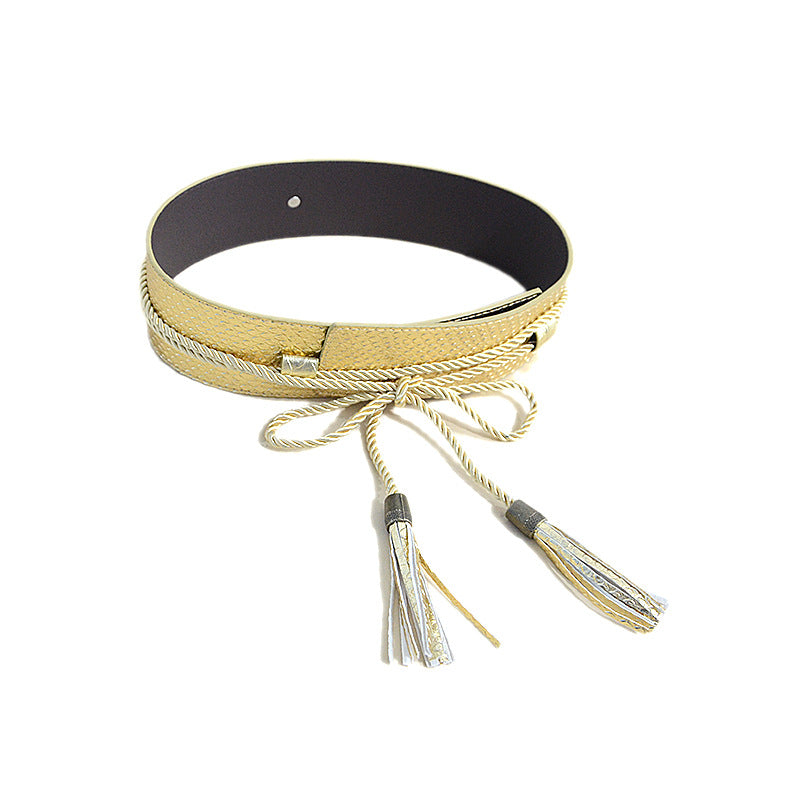 Women's Belt Slim Snake Pattern Wide Trim