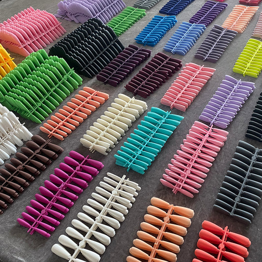 24pcs Mix Colors Matte Super Ong Coffin False Nail Ballet