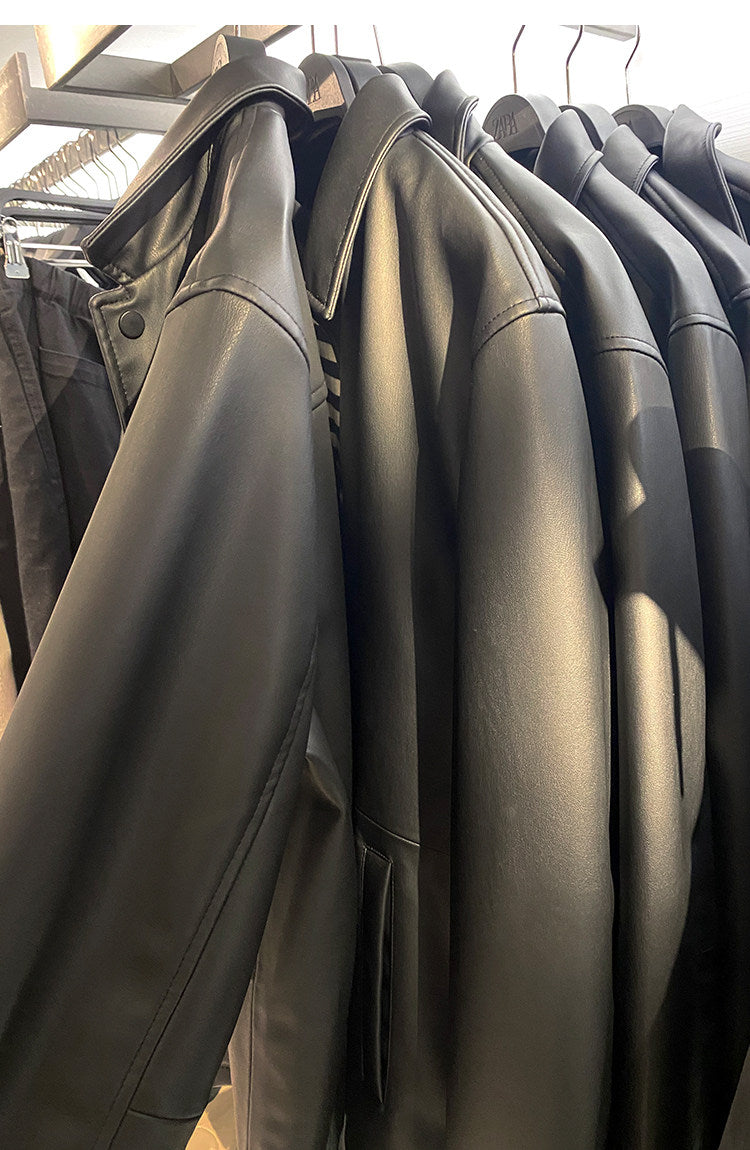 Mens Outerwear Casual Leather Jacket