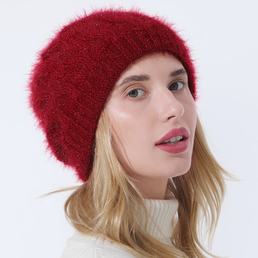 Ladies Fashion Fleece Thick Warm Hat