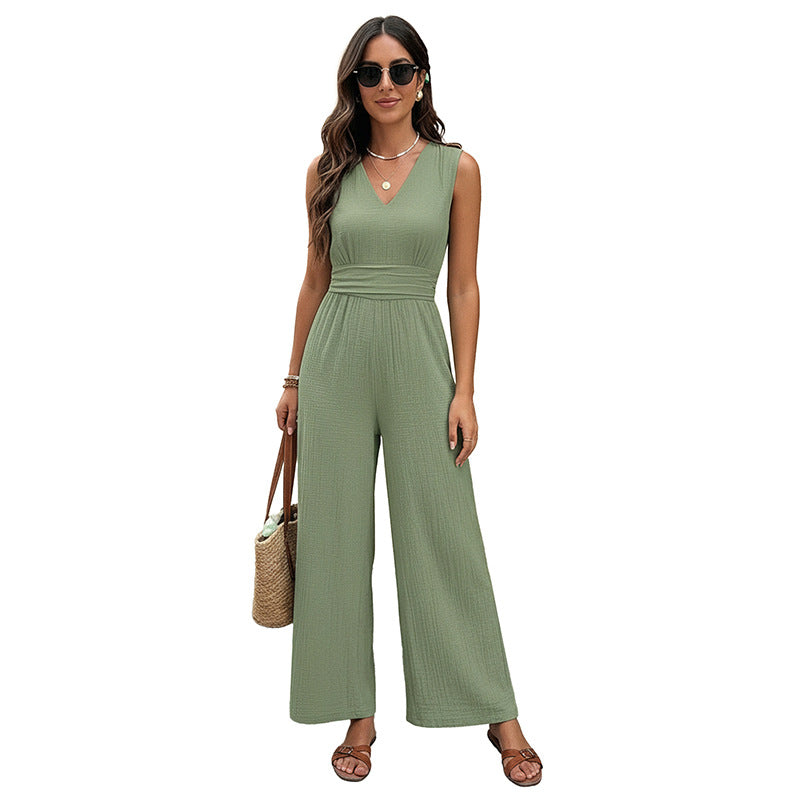 Højtaljet Chic Pendlingsjumpsuit til Kvinder