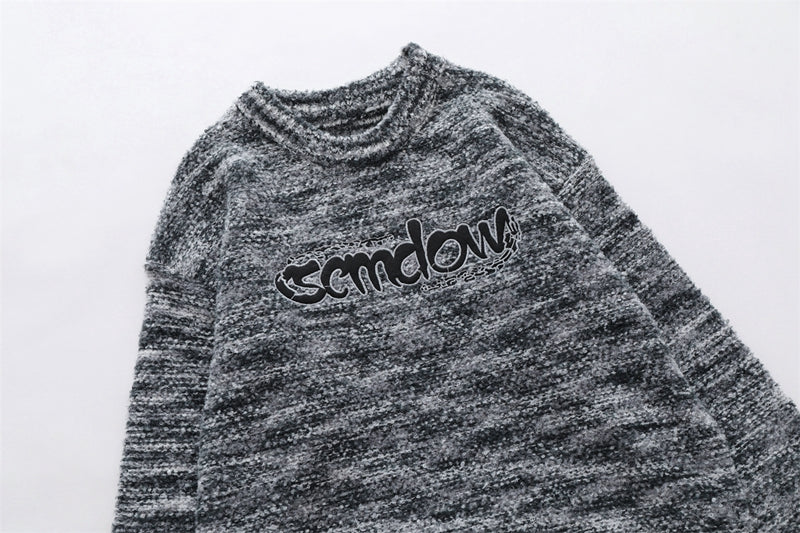 Letter Embroidery Crew Neck Sweater Sweater For Men And Women
