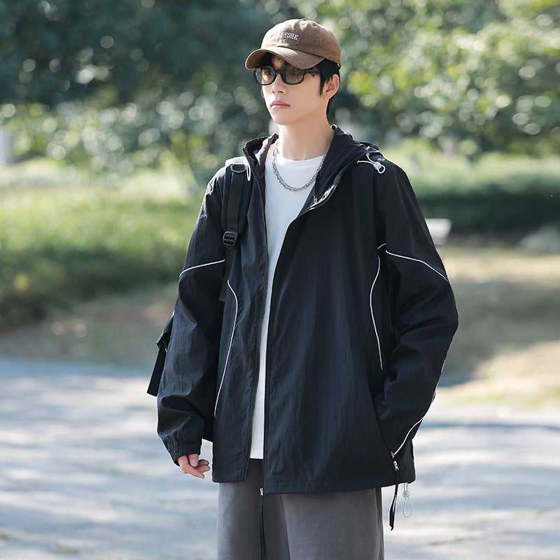 Summer Lightweight UV-protective Hooded Jacket Loose-fitting Outerwear