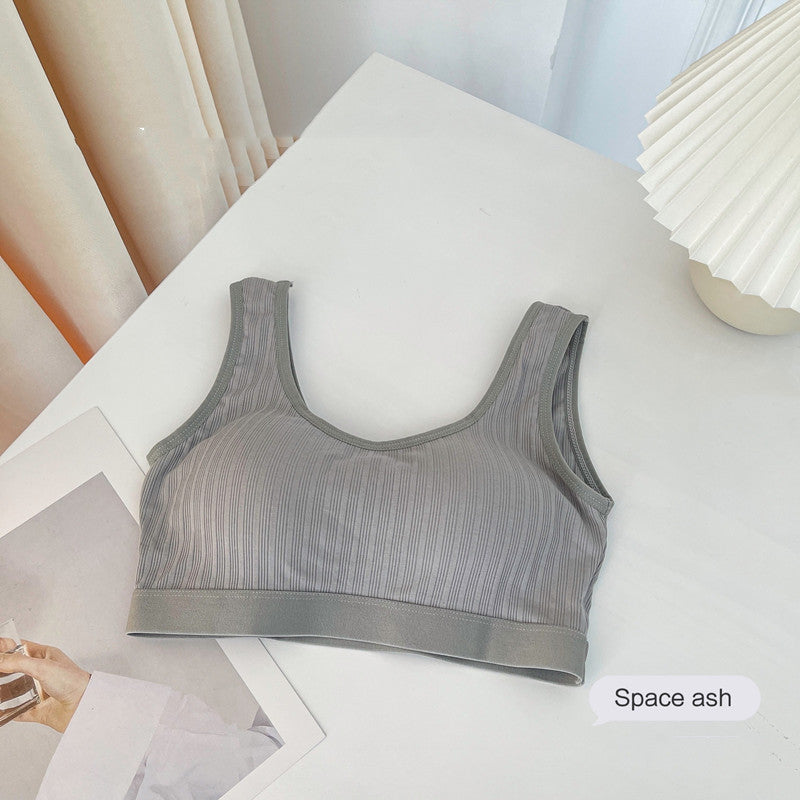 Integrated Fixed Cup Wrap Bust Beautiful Back Wide Shoulder Vest Thread