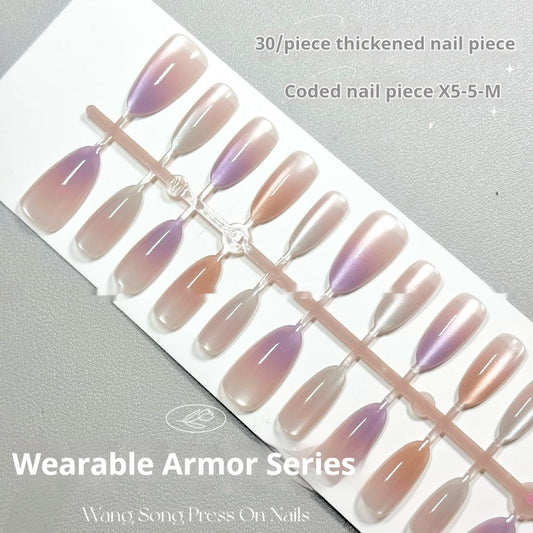 Grape Frozen Oval French Cat's Eye Wear Armor