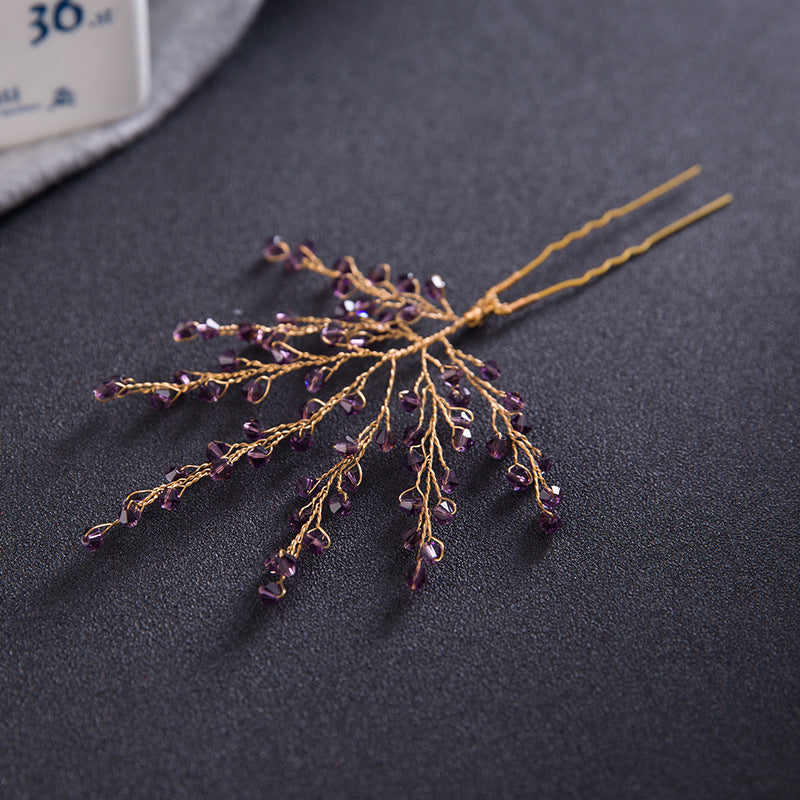 European Style Hairpin With Decorative Crystal Headdress