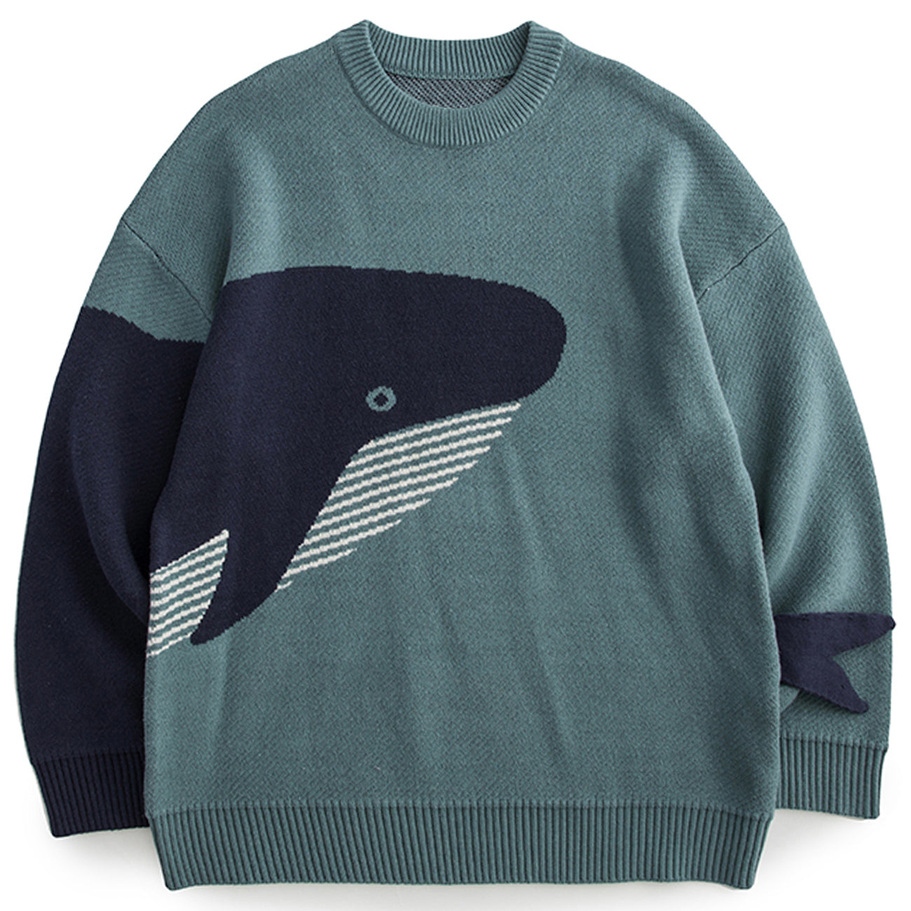 Autumn And Winter New Whale Jacquard Knitted Sweater For Men