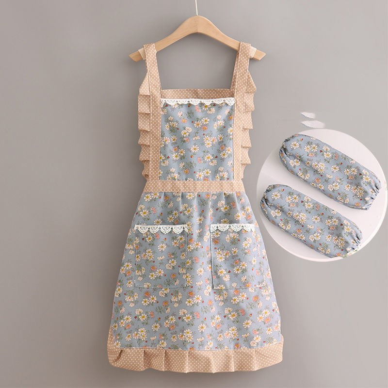 Adults Korean Version Of The Cute Rustic Temperament Breathable Canvas Apron