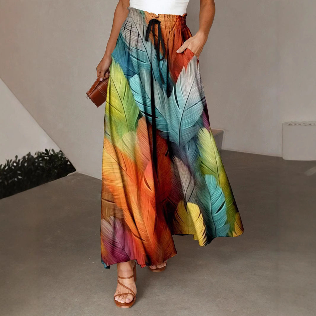Bohemian Style Printed Women's Fashion Skirt