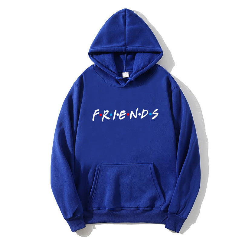 Dame hættetrøje med lange ærmer og 'Letter Friend'-print