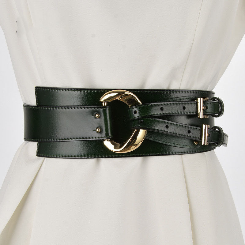 Irregular Leather Waist Seal Women's Decorative Suit Fashion Dress Sweater Bundle Belt