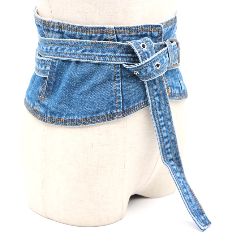 Fashion Denim Tunic Women's Decorative Shirt Coat Outerwear
