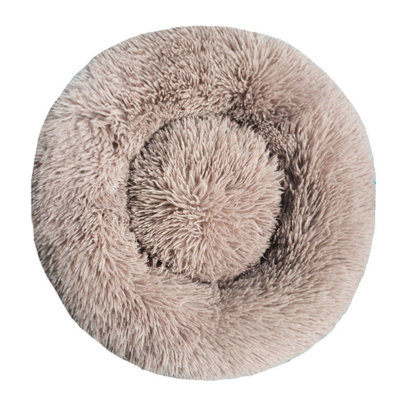 Machine-washable Plush Round Dog Bed