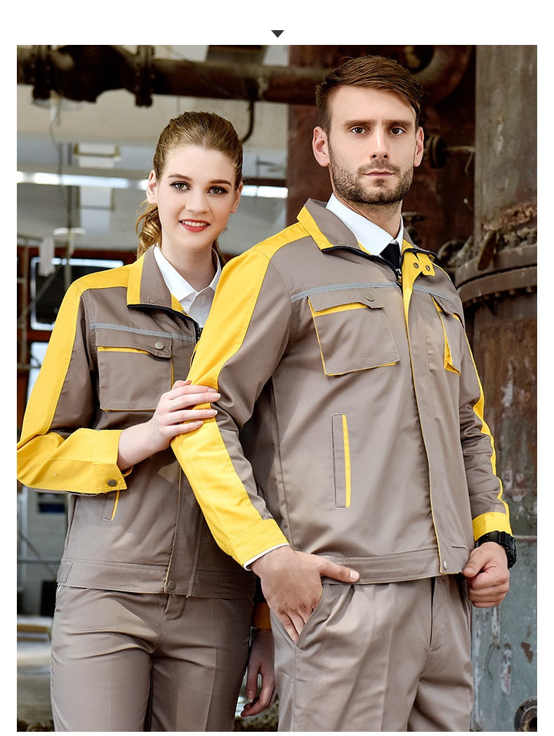 Long-sleeved Overalls Suit Wear-resistant Reflective Strip Labor Insurance Clothing
