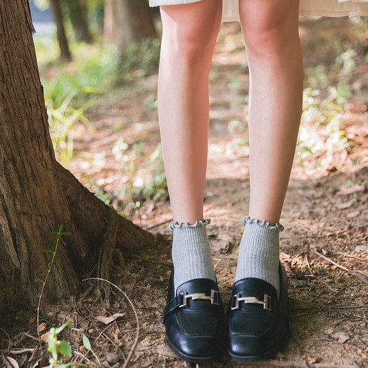Women's Casual Fungus Lace Short Cotton Socks