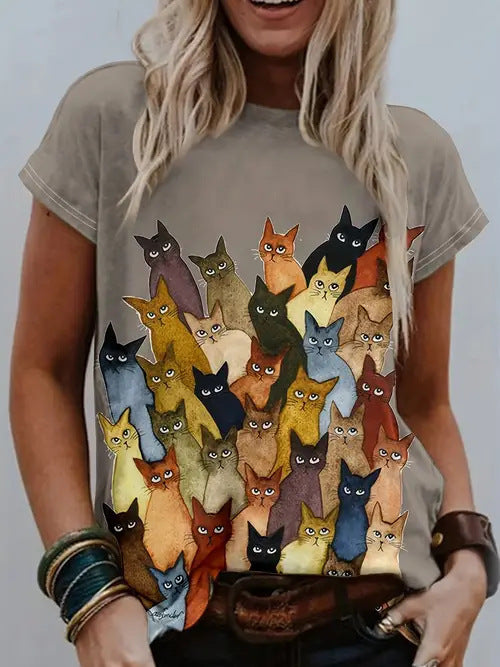 Fashionable Casual Versatile High-quality Crew-neck Short-sleeve T-shirt