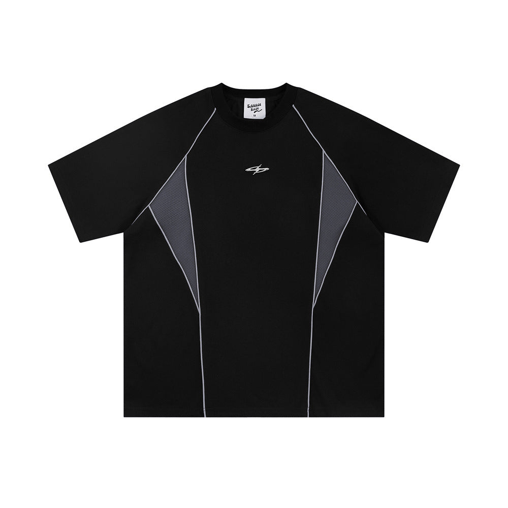 Men's Summer Simplicity Metal Label Loose T-shirt