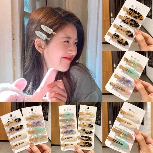 Women's Paper Bangs Broken Hair Acetate Seamless Barrettes