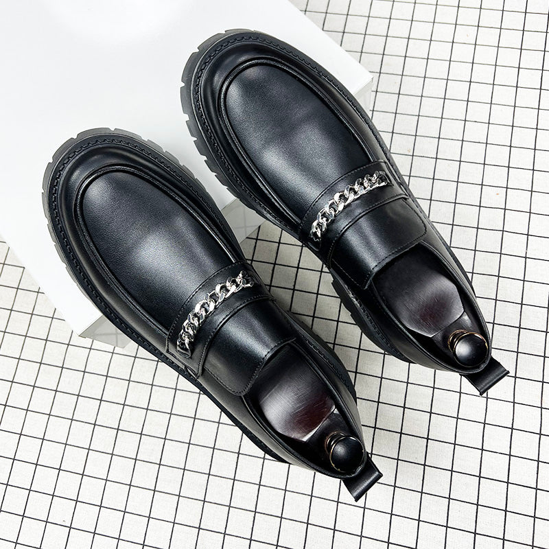 Black Hairstylist Korean Style British Casual Slip-On Shoes