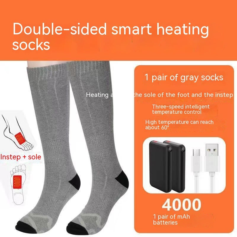 Men's And Women's USB Thermostat Electric Heating Thermal Socks