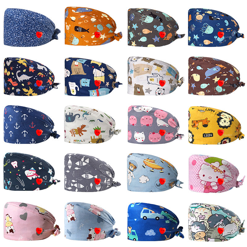 Cotton Surgical  Men's And Women's Doctor Nurse Operating Room Caps