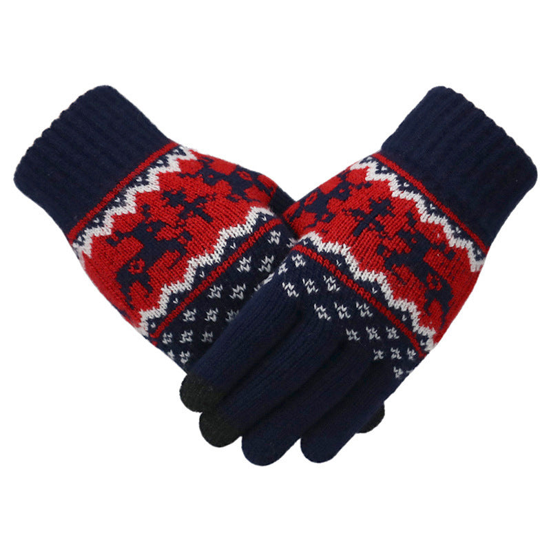 Outdoor Cycling Ladies Warm Knitted Woolen Gloves
