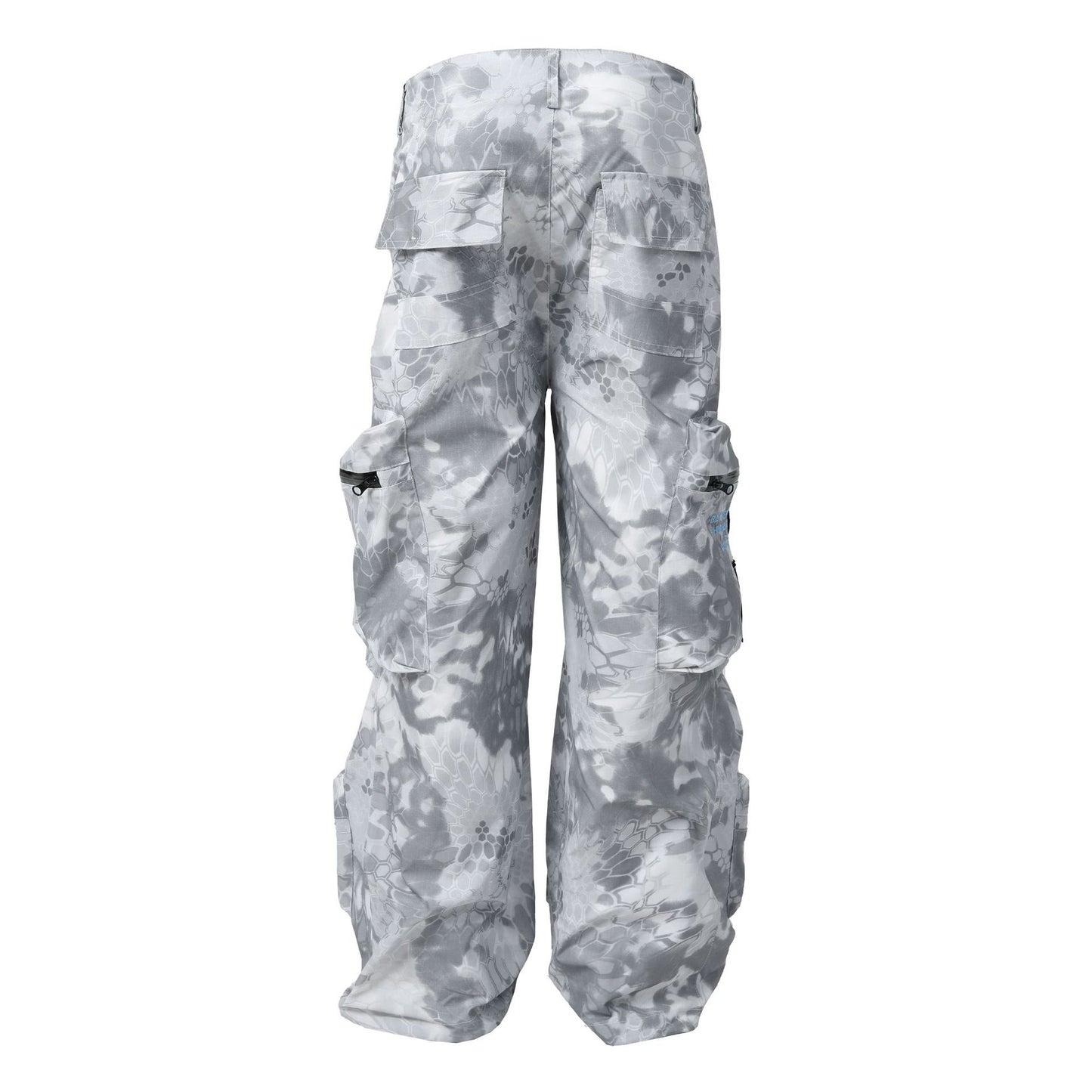 Multi-pocket Design Casual Wide-leg Workwear Trousers