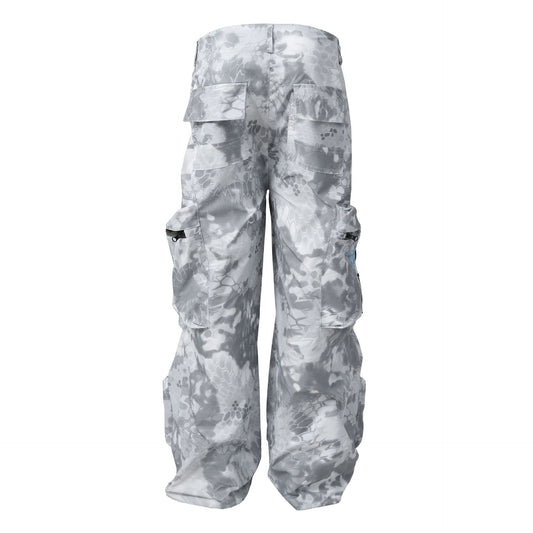 Multi-pocket Design Casual Wide-leg Workwear Trousers