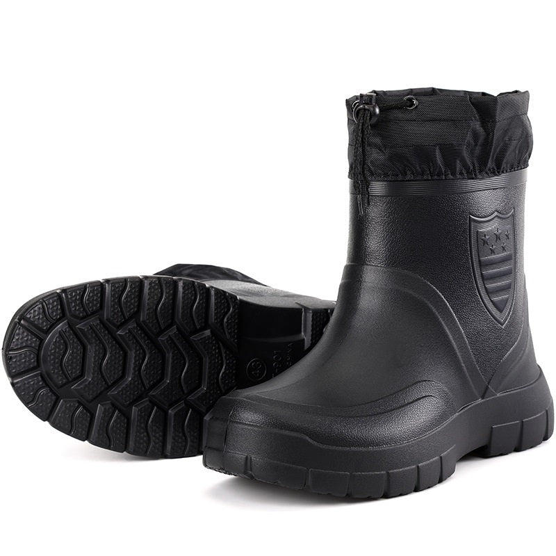 EVA Low Barrel Light Three Protection Waterproof Shoes Rubber Shoes