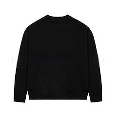 Spring And Autumn New Big Love Embroidered Crew Neck Cotton Sweater