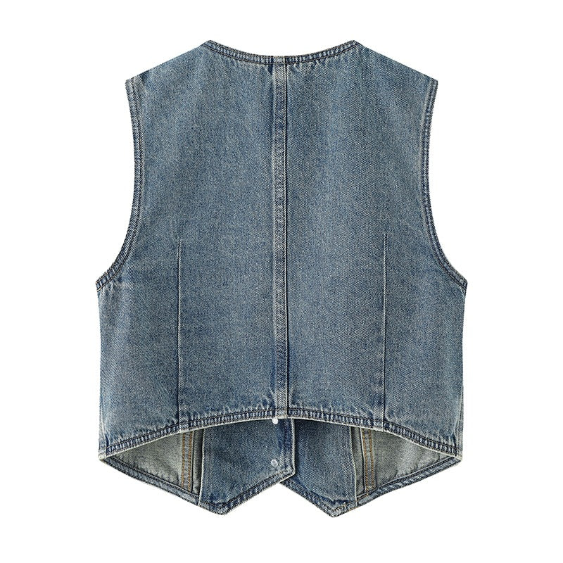 Autumn New Women's Single-breasted V-neck Casual Short Coat