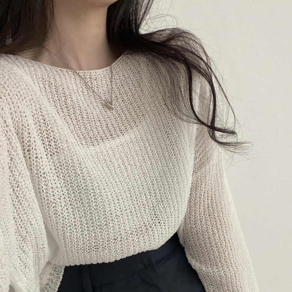 Thin Ice Silk Sweater Loose Outer Wear