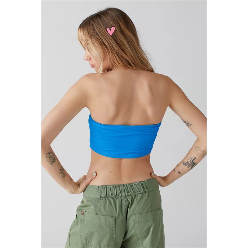 Sexy Strapless Womens Top Versatile Midriff-baring Design