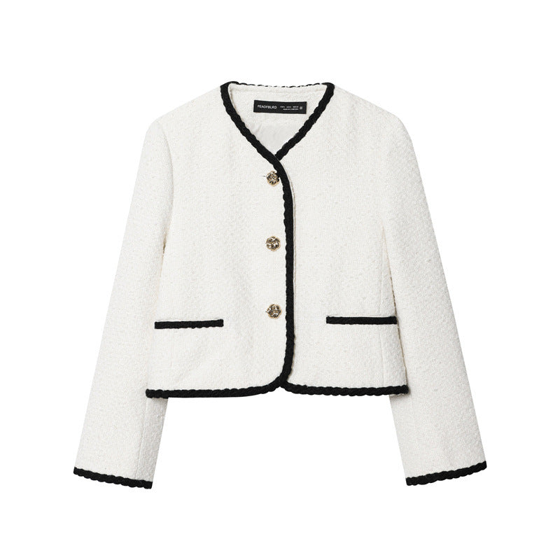 Fashion Women's Wear Trim Velvet Coat