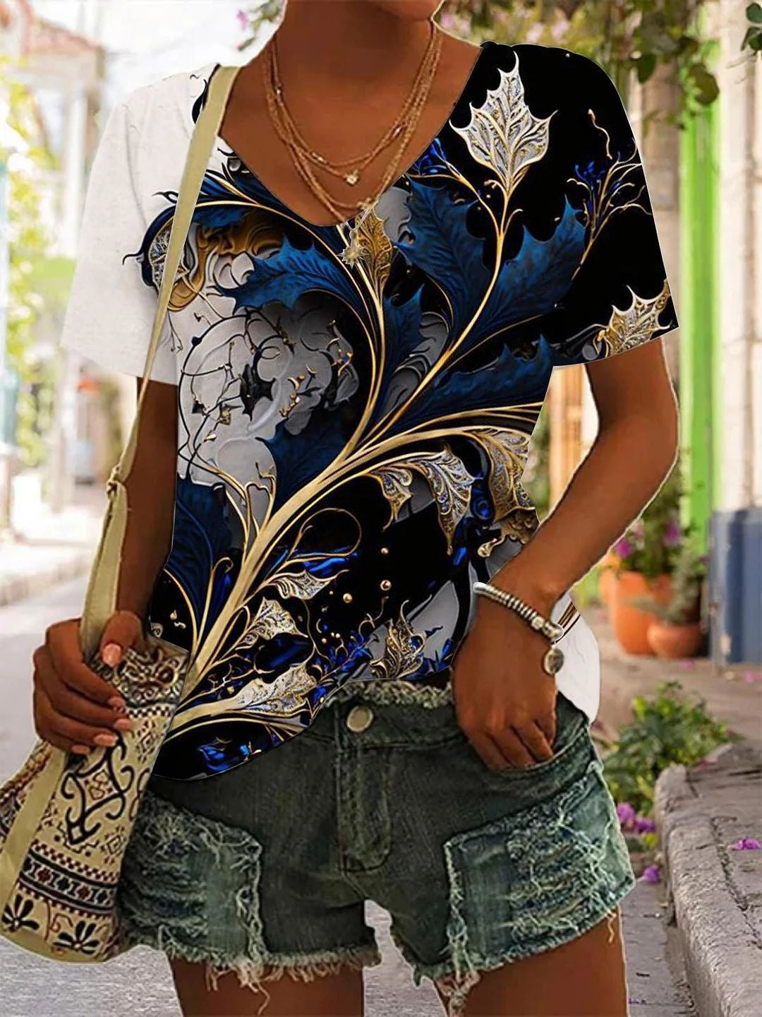 3D Printed Loose Short Sleeve