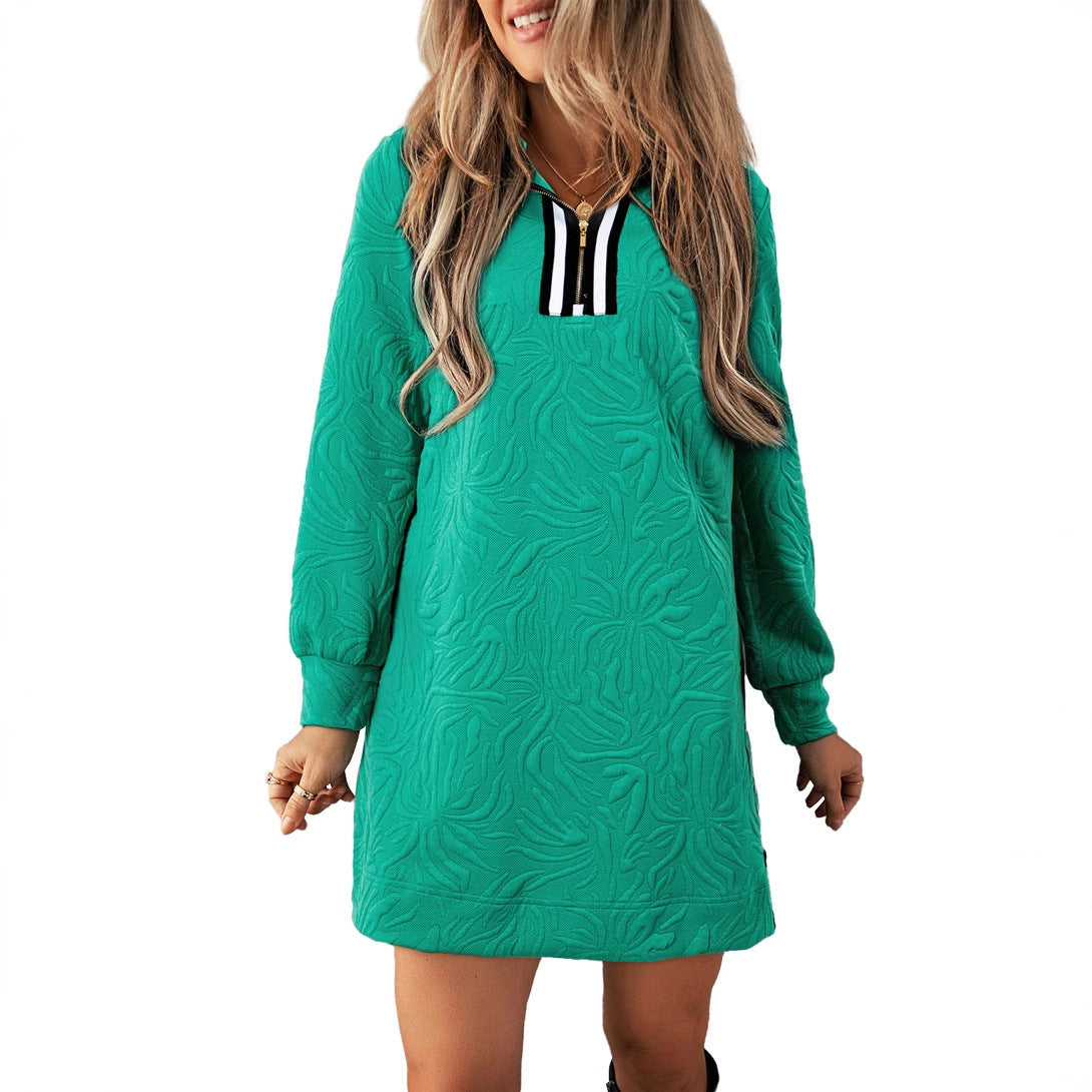 New Womens Long-sleeve Pullover Dress