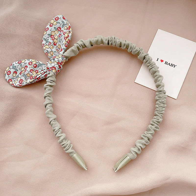 New Pastoral Small Floral Color Matching Ear-free Children's Headband
