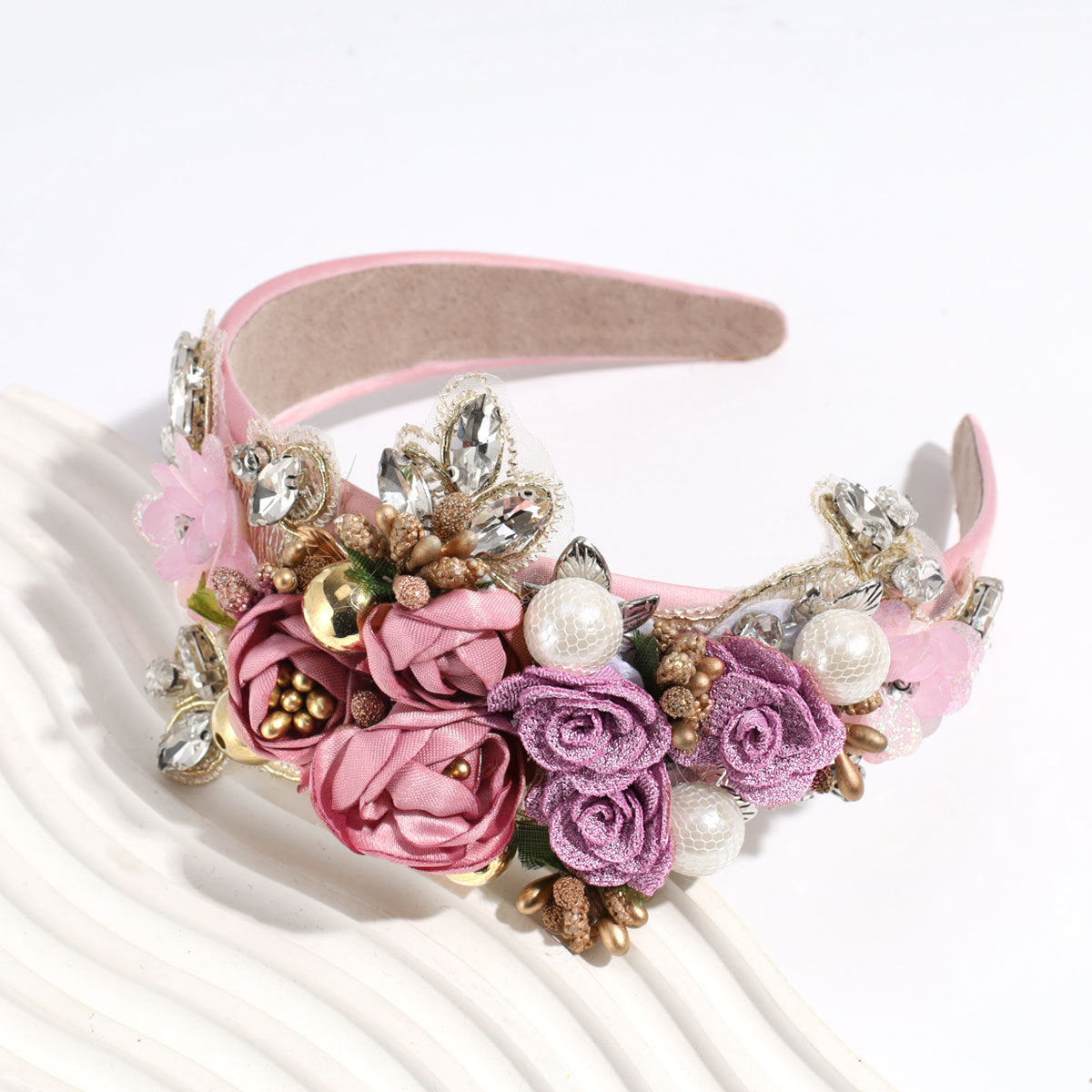 European And American Style Baroque Heavy Industry Rhinestone Pearl Headband