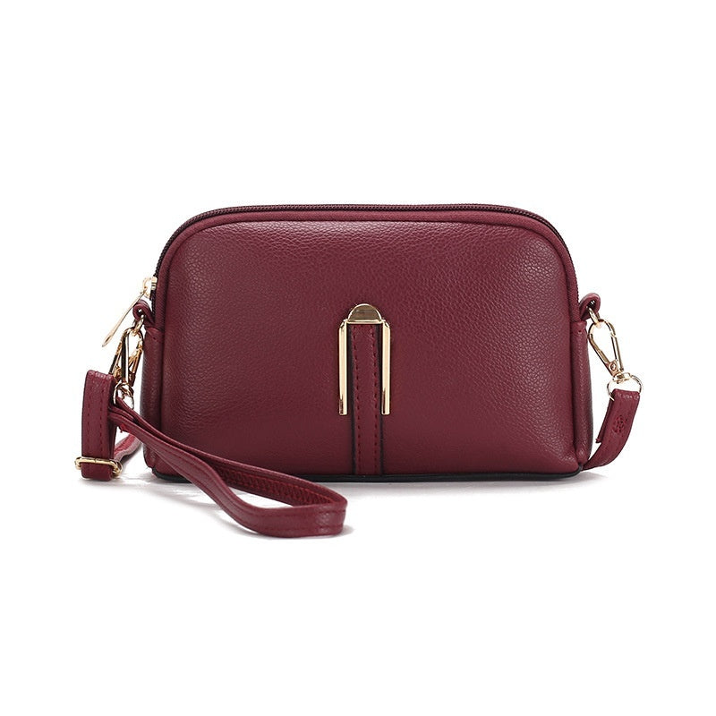 Ensfarvet Messenger Bag til Dame Mobiltelefon