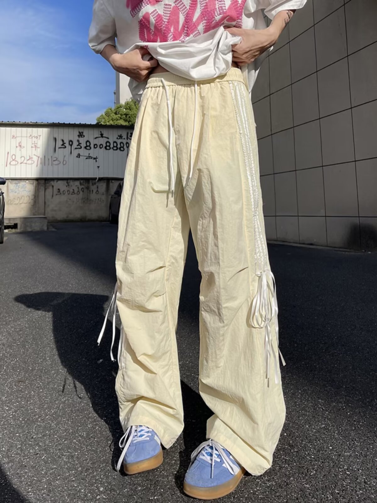 Quick-drying Three-bar Pants Niche Straight Loose Casual Sports Pants