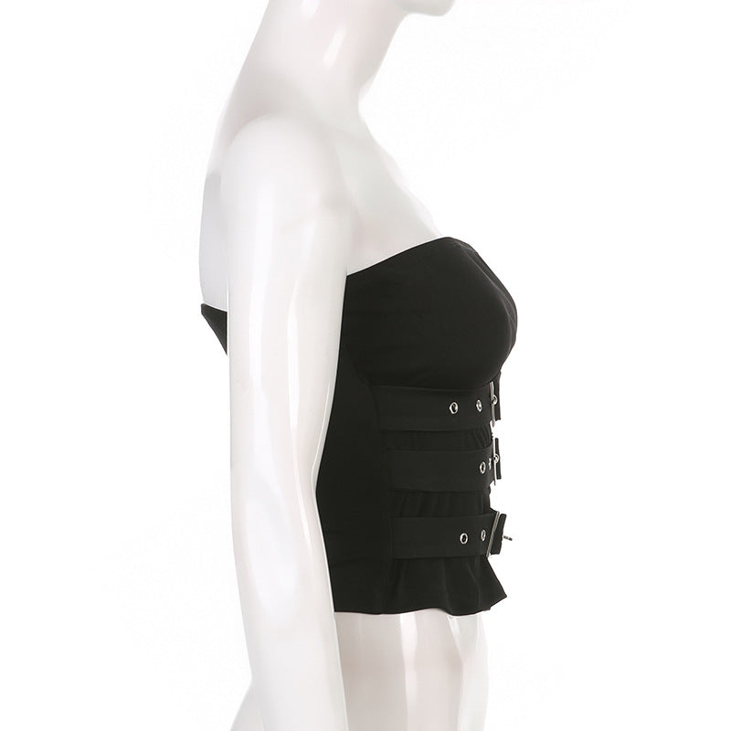 Strap Metal Adjustable Buckle Bra Vest