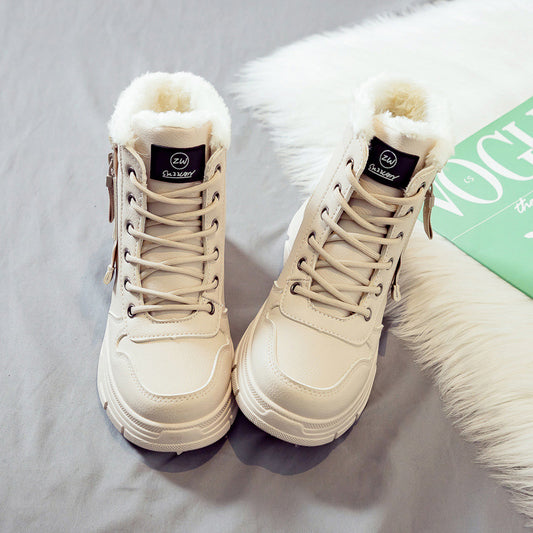 Plus Size Fleece-lined Warm Snow Boots Women