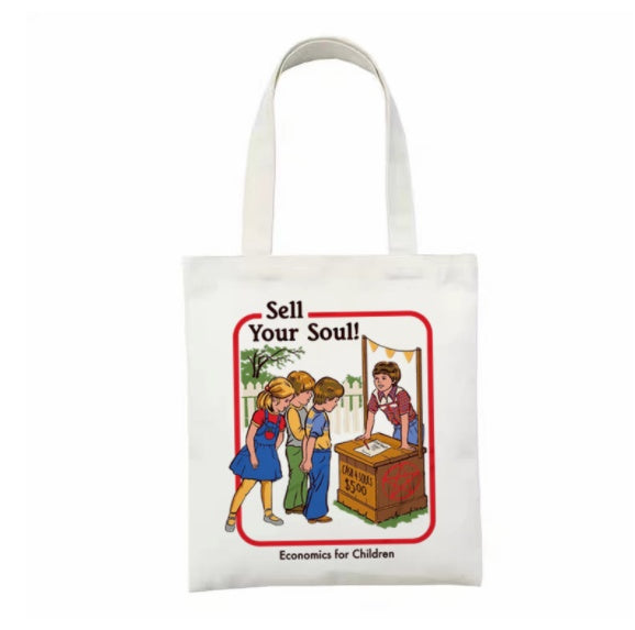 Printed Canvas Bag Personalized Creative Shoulder