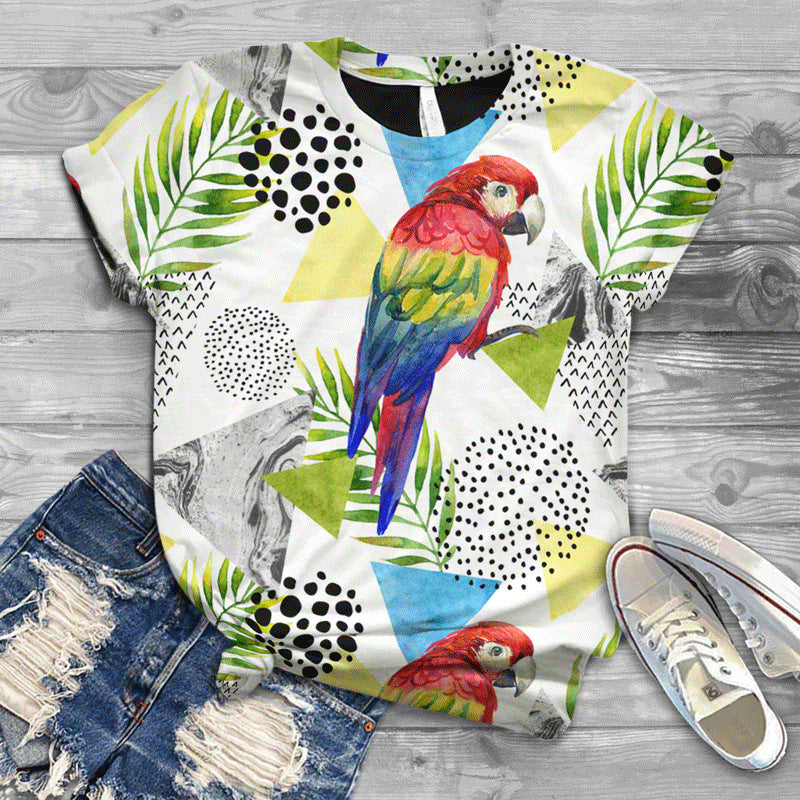 Printed Men's And Women's Tops Loose Short Sleeves Loose Casual T-Shirts
