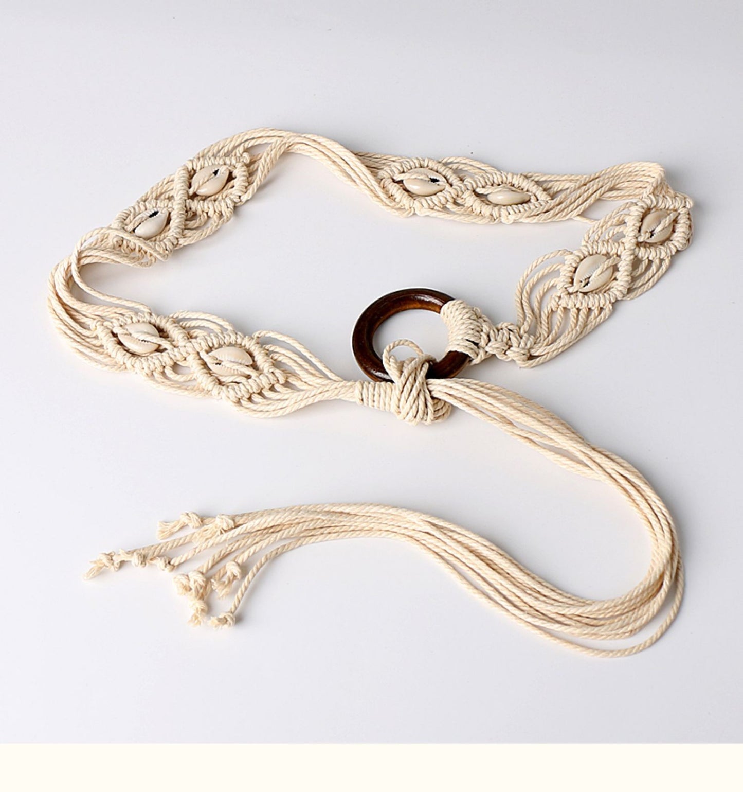Ethnic Style Woven Wide Belt Women's Dress Casual All-match Decorative Tassels Rope Waist Chain Bohemian Accessories