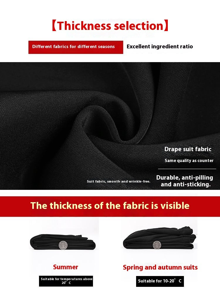 Black Suit Pants Women's Thin Drooping Straight Casual Pants