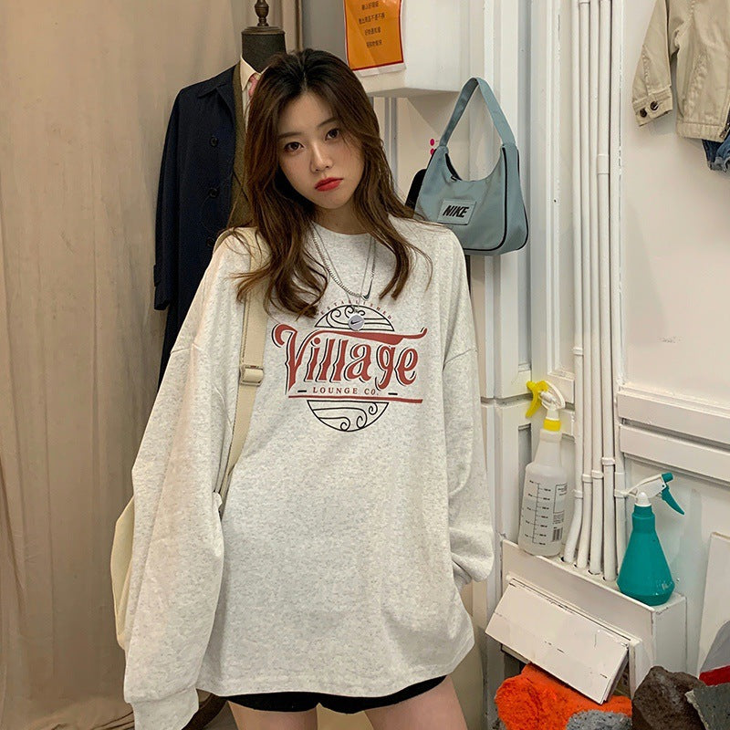 Fashion Letter Printed Loose Top