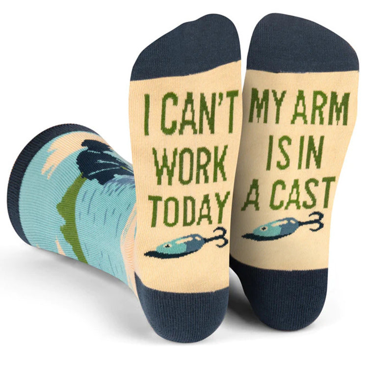 Alphabet Trendy Socks Cotton Street Sesh Middle Tube