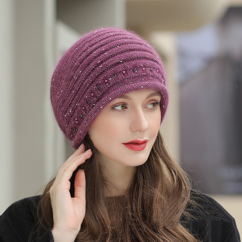 Autumn And Winter New Knitted Hat Women's Wool Warm