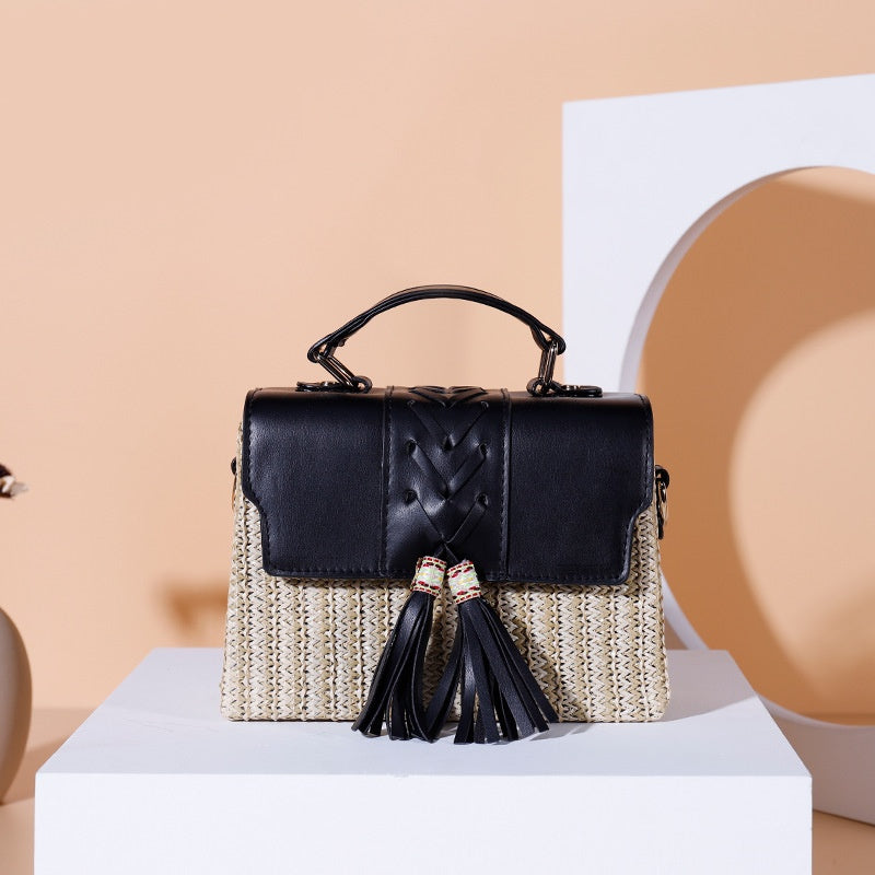 Spring And Summer New PP Straw Woven Box Bag Women